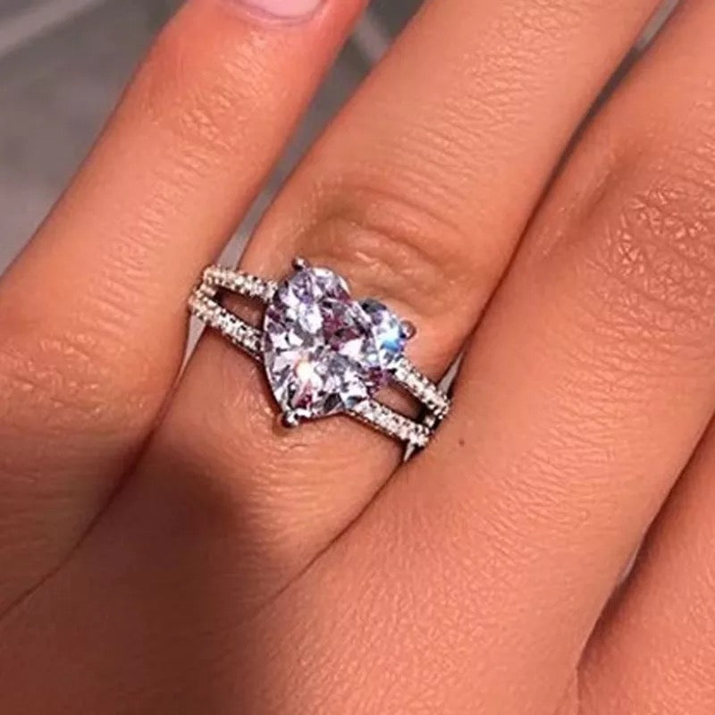 Heart Lovers 925 Sterling Silver Promise Ring