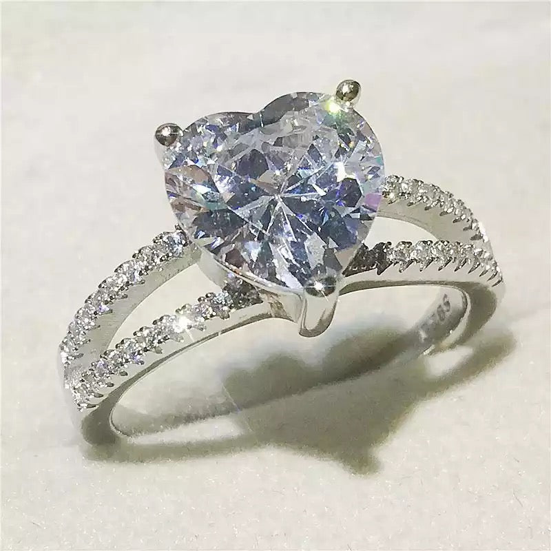 Heart Lovers 925 Sterling Silver Promise Ring