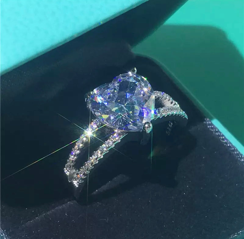 Heart Lovers 925 Sterling Silver Promise Ring