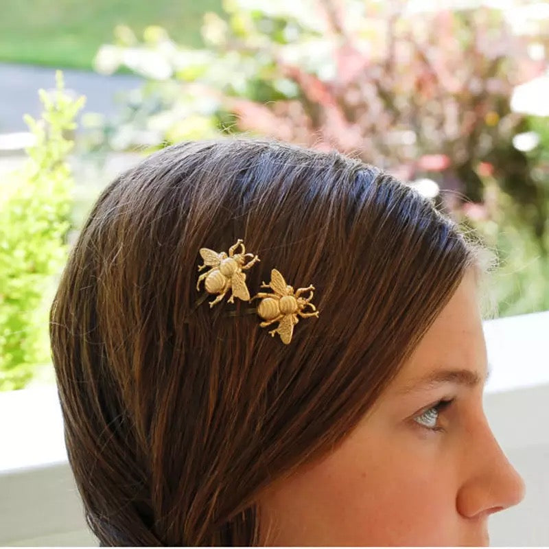 Girl Exquisite Gold Bee Hairpin