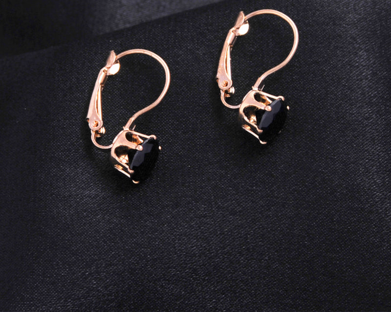 Fashion Cubic Zirconia Drop Hoop Earrings