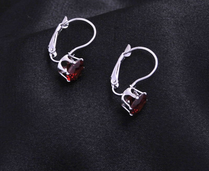 Fashion Cubic Zirconia Drop Hoop Earrings