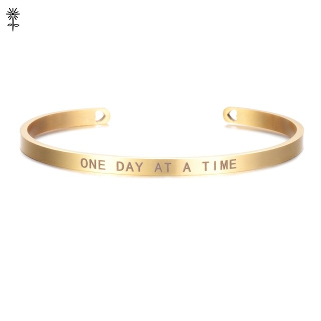 Laser Engraved Positive Inspirational Quote Mantra Bracelets