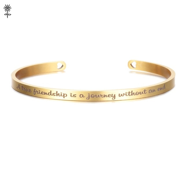 Laser Engraved Positive Inspirational Quote Mantra Bracelets