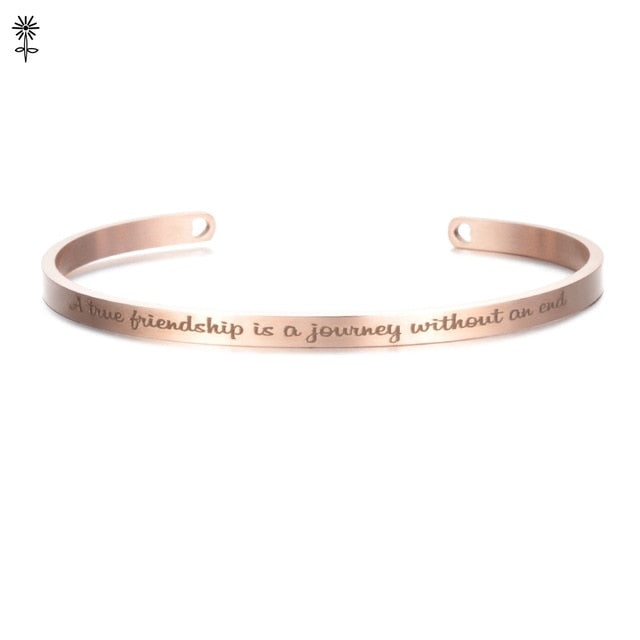 Laser Engraved Positive Inspirational Quote Mantra Bracelets
