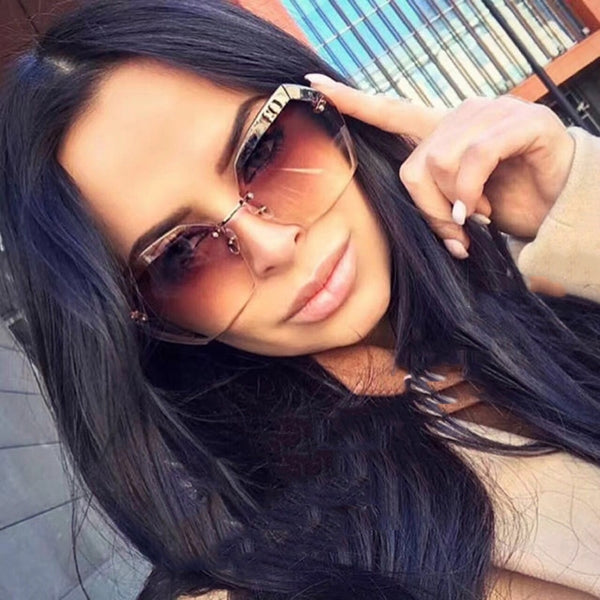 Luxury Polarized Sunglasses Driving Rimless SunGlasses