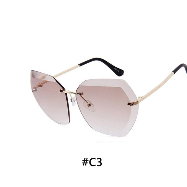 Luxury Polarized Sunglasses Driving Rimless SunGlasses