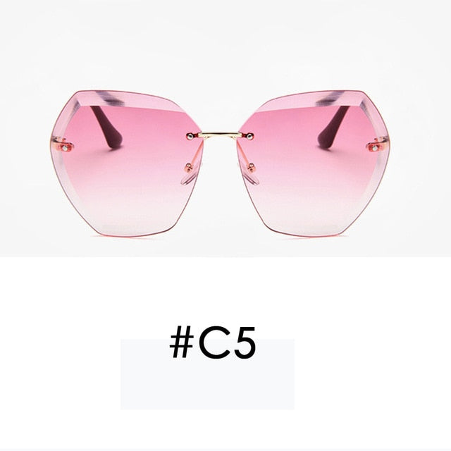 Luxury Polarized Sunglasses Driving Rimless SunGlasses