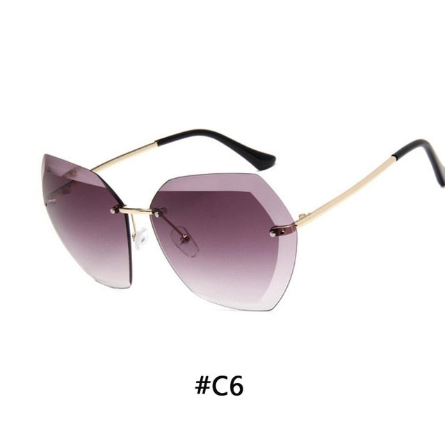 Luxury Polarized Sunglasses Driving Rimless SunGlasses