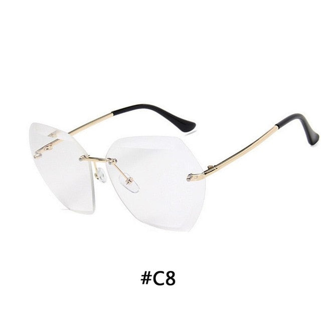 Luxury Polarized Sunglasses Driving Rimless SunGlasses