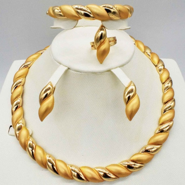 Gold Bridal Gift Wedding Jewelry Set