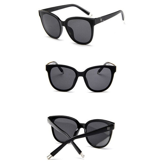 Designer Flat Top Oversized Mirror Sun Cat Eye Glasses