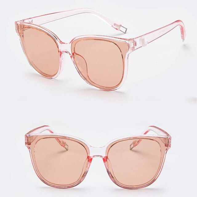 Designer Flat Top Oversized Mirror Sun Cat Eye Glasses