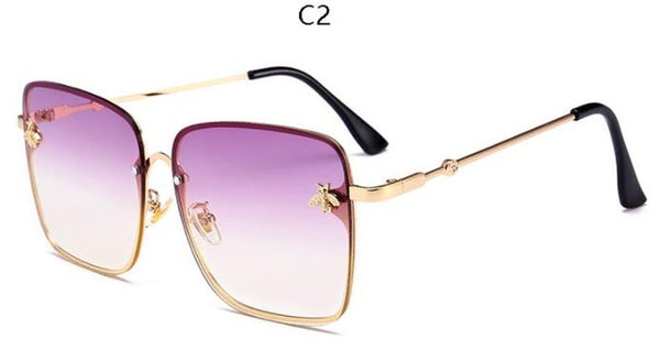 Bee Square  Luxury Fashion Women Sunglasses