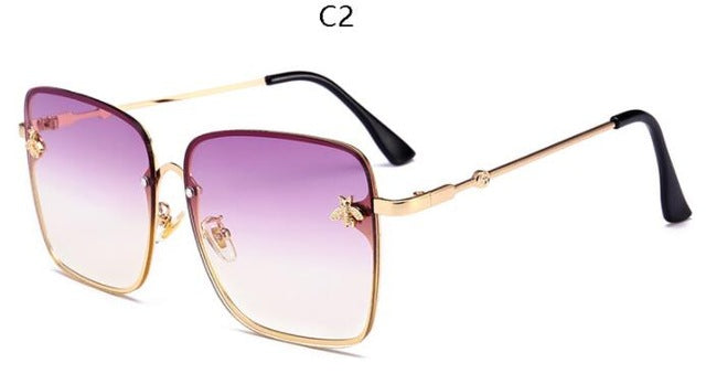 Bee Square  Luxury Fashion Women Sunglasses