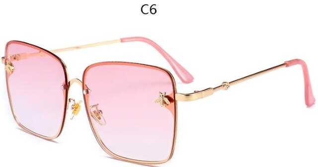 Bee Square  Luxury Fashion Women Sunglasses