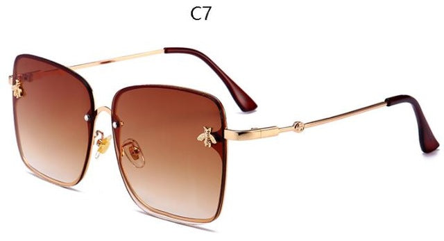 Bee Square  Luxury Fashion Women Sunglasses