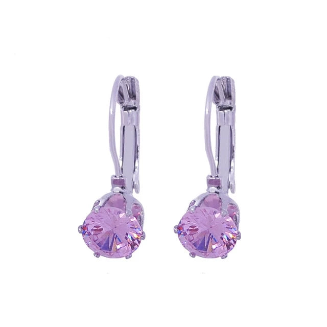 Fashion Cubic Zirconia Drop Hoop Earrings