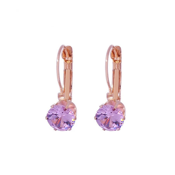 Fashion Cubic Zirconia Drop Hoop Earrings