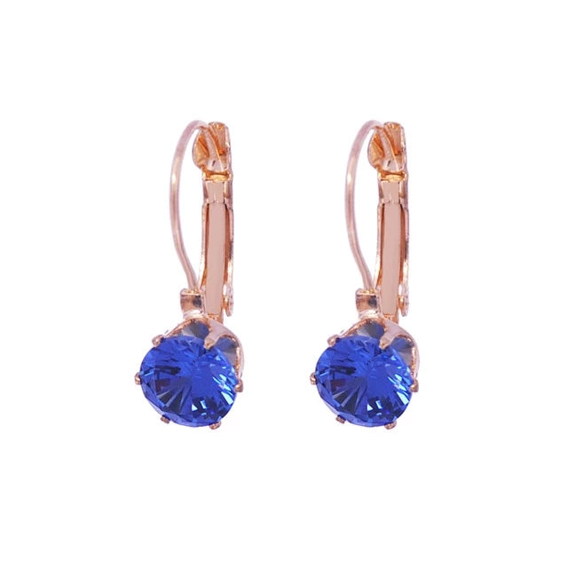 Fashion Cubic Zirconia Drop Hoop Earrings