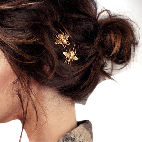 Girl Exquisite Gold Bee Hairpin