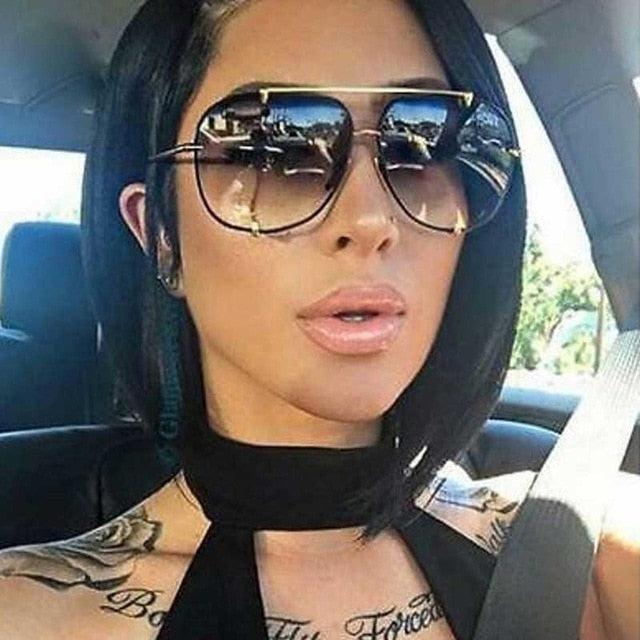 Fashion Oversized Pilot Sunglasses