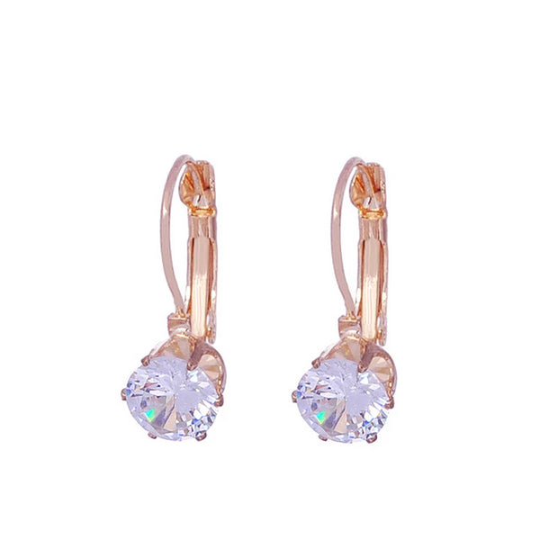 Fashion Cubic Zirconia Drop Hoop Earrings