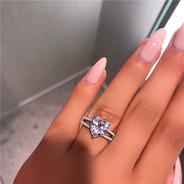 Heart Lovers 925 Sterling Silver Promise Ring