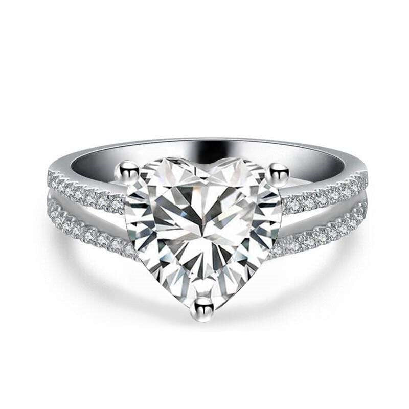 Heart Lovers 925 Sterling Silver Promise Ring