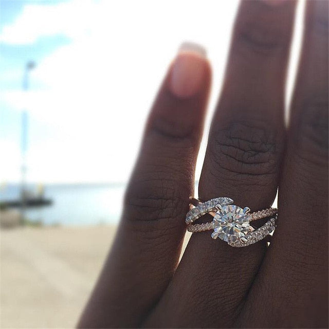 3CT AAA CZ Engagement Rings For Women
