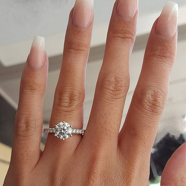 3CT AAA CZ Engagement Rings For Women